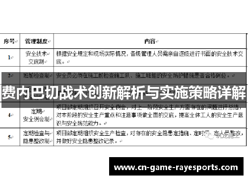 费内巴切战术创新解析与实施策略详解